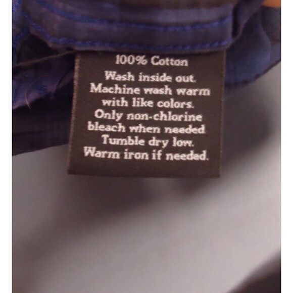 Rock & Republic Button Down Shirt Mens Size XL Blue/Black Long Sleeve Plaid - Picture 6 of 10